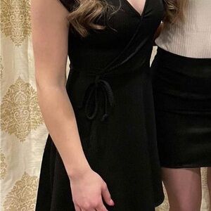 Elegant Black Wrap Dress